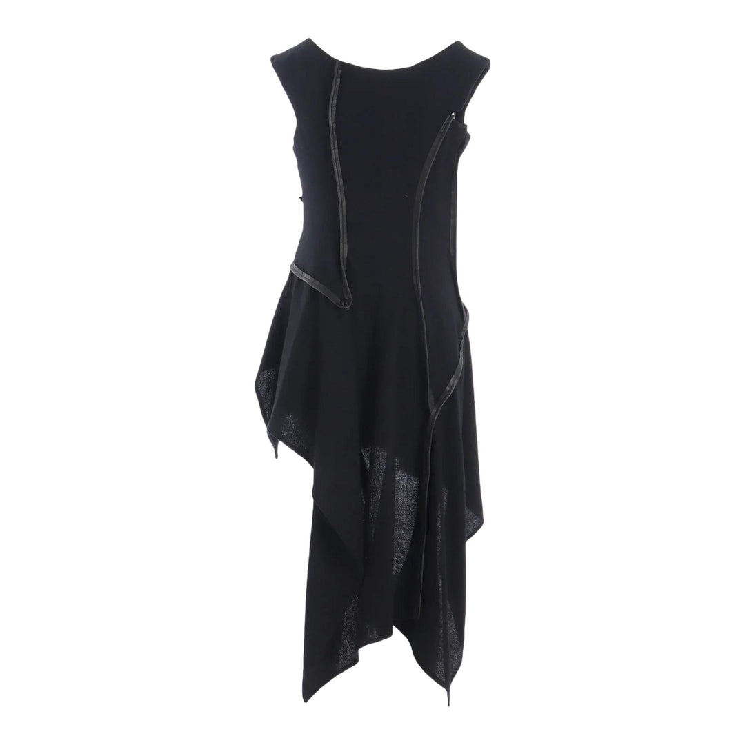 Club21 - Yohji Yamamoto - Leather Piping Dress - WOVEN DRESSES - Black