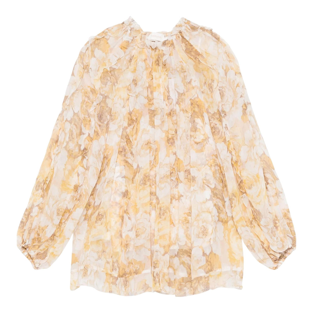 Club21 - ZIMMERMANN - Balance Frill Billow Top - WOVEN TOPS - Yellow