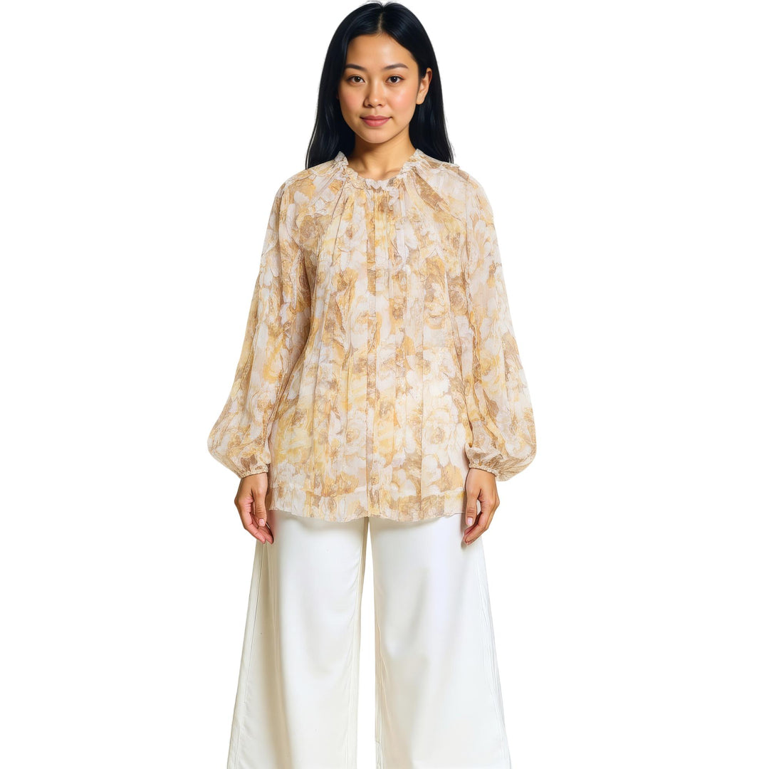Club21 - ZIMMERMANN - Balance Frill Billow Top - WOVEN TOPS - Yellow