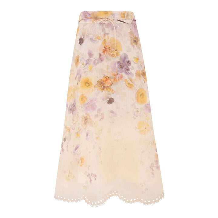 Club21 - ZIMMERMANN - Memento Embroidered Midi Skirt - SKIRTS - Floral