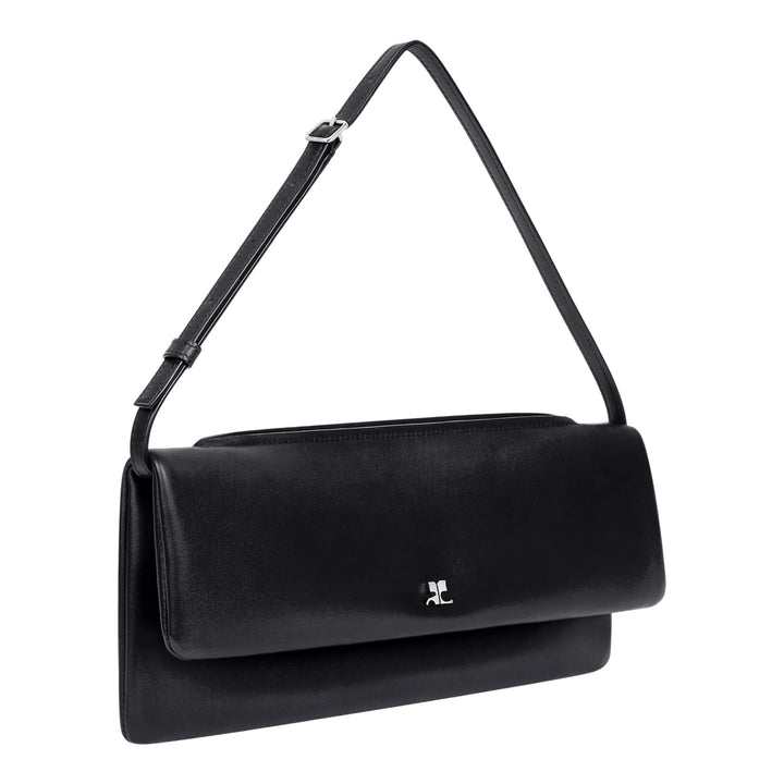Club21 - courreges - Cuff Leather Clutch - HANDBAGS - Black