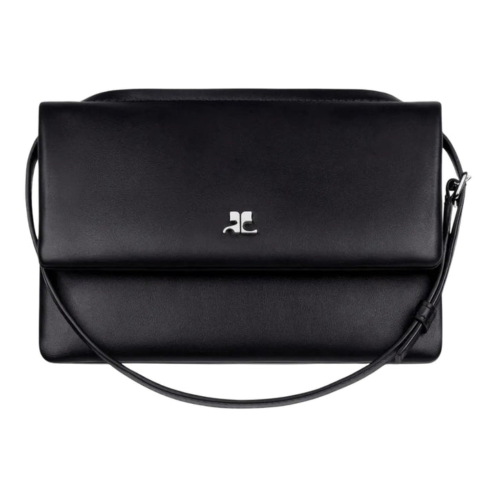Club21 - courreges - Cuff Leather Mini Clutch - HANDBAGS - Black