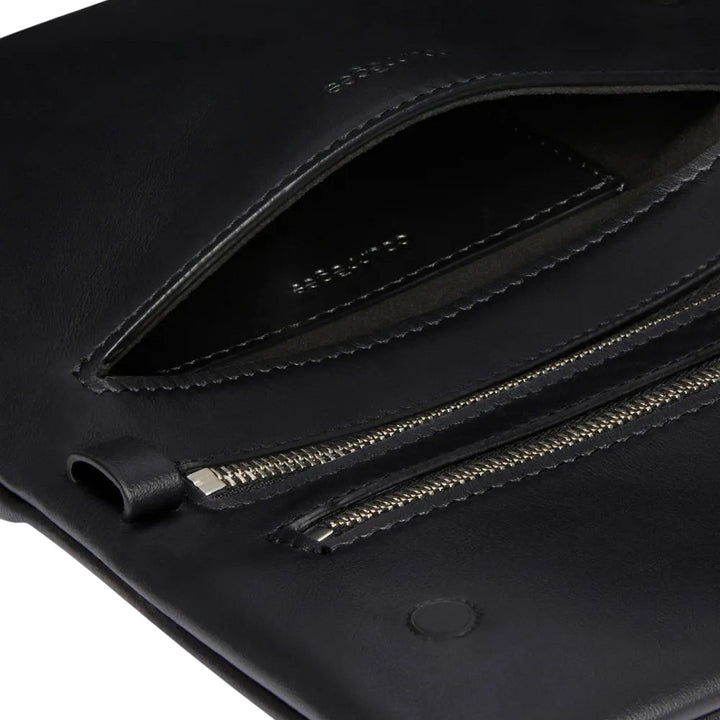 Club21 - courreges - Cuff Leather Mini Clutch - HANDBAGS - Black