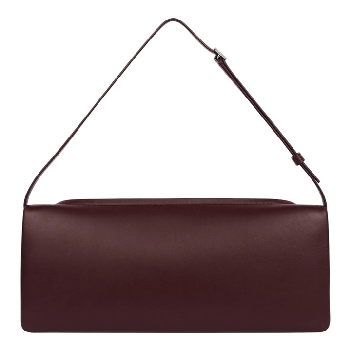Club21 - courreges - Cuff Leather Mini Clutch - HANDBAGS - Burgundy