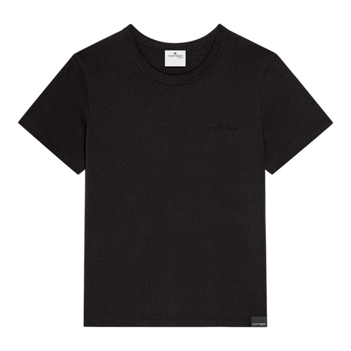 Club21 - courreges - Embroidered T-Shirt - TEES - Black