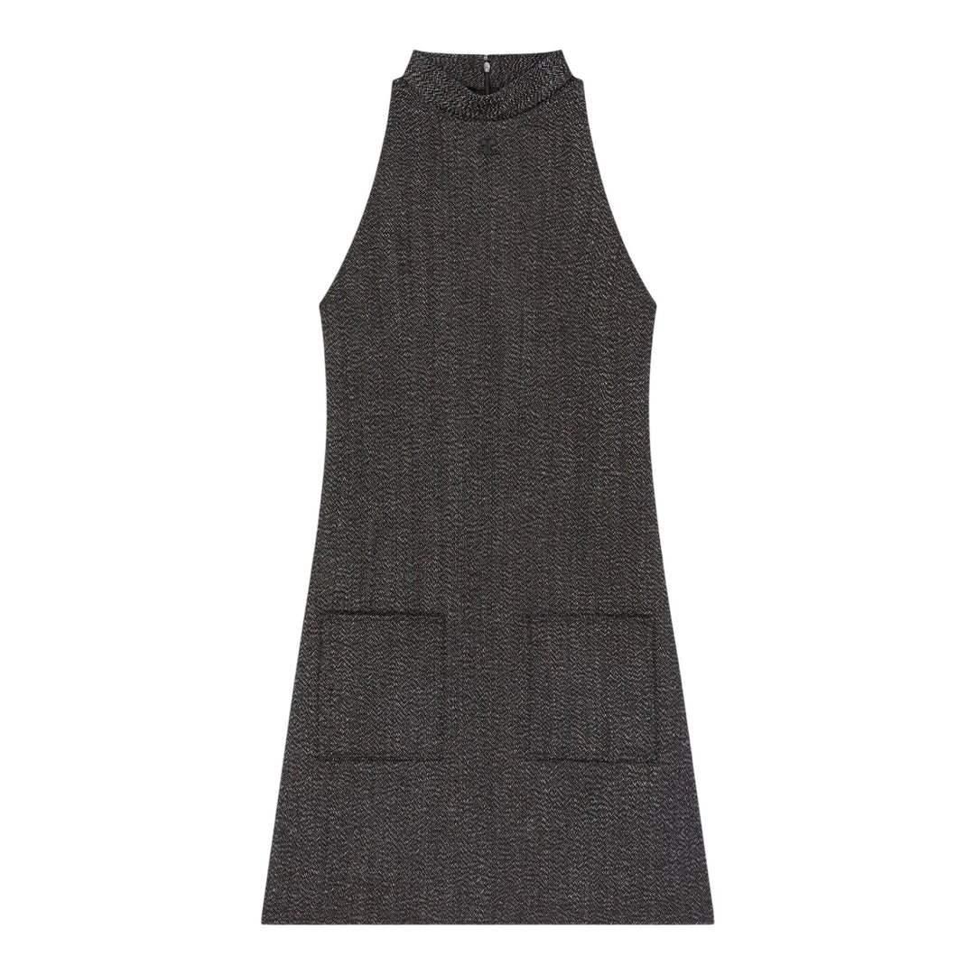 Club21 - courreges - Heritage Caviar A-Line Dress - WOVEN DRESSES - Black Heather