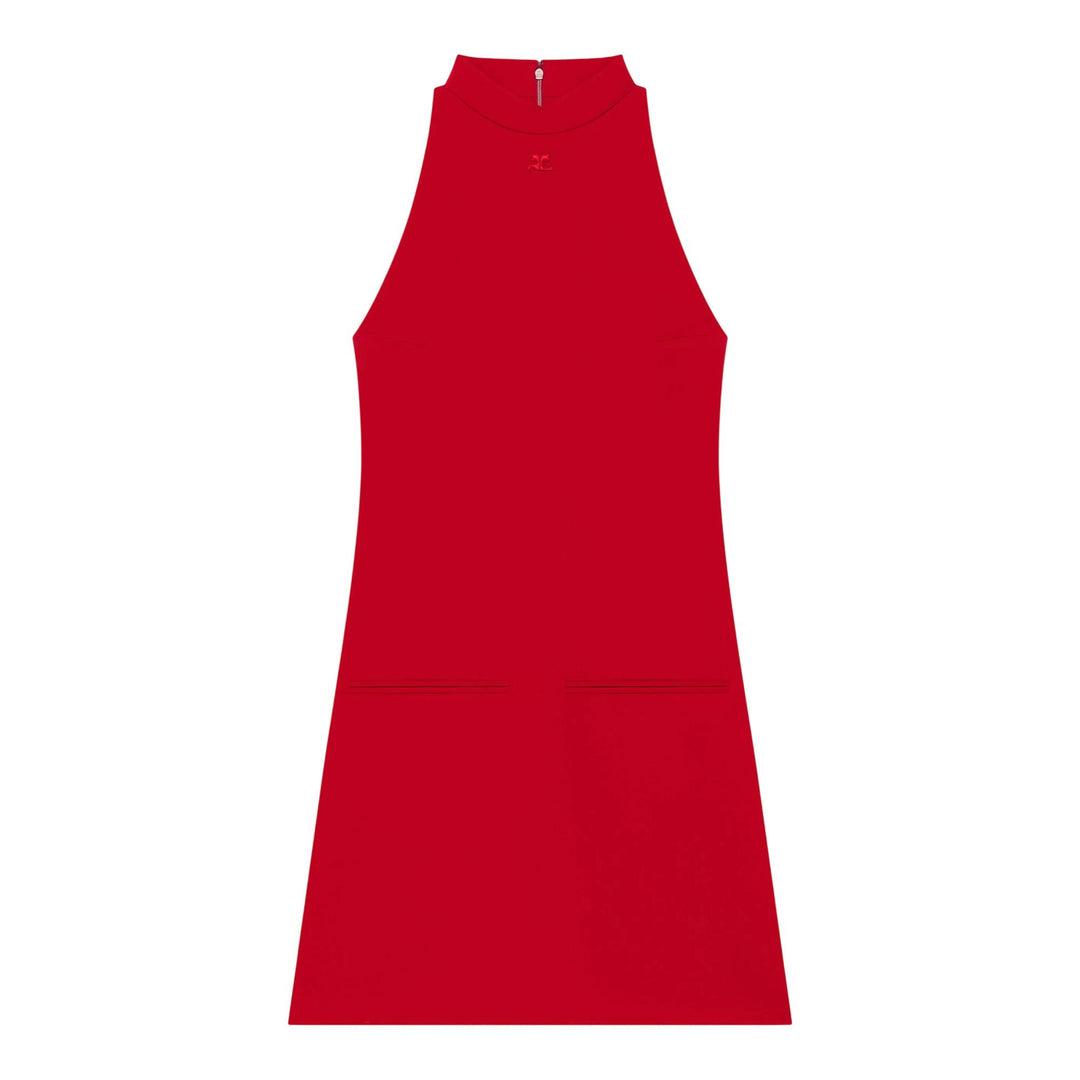 Club21 - courreges - Heritage Crepe A-Line Dress - WOVEN DRESSES - Red
