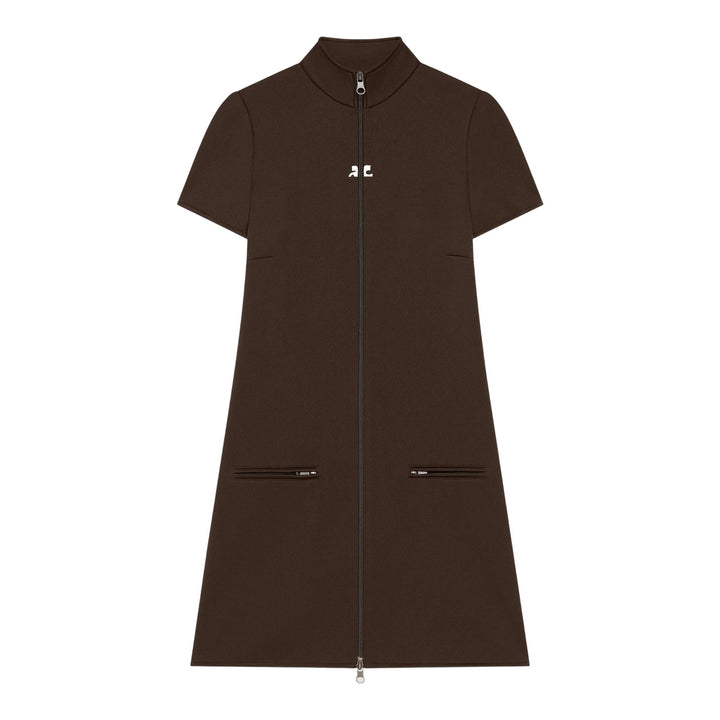 Club21 - courreges - Interlock Tracksuit Mini Dress - KNIT DRESSES - Brown