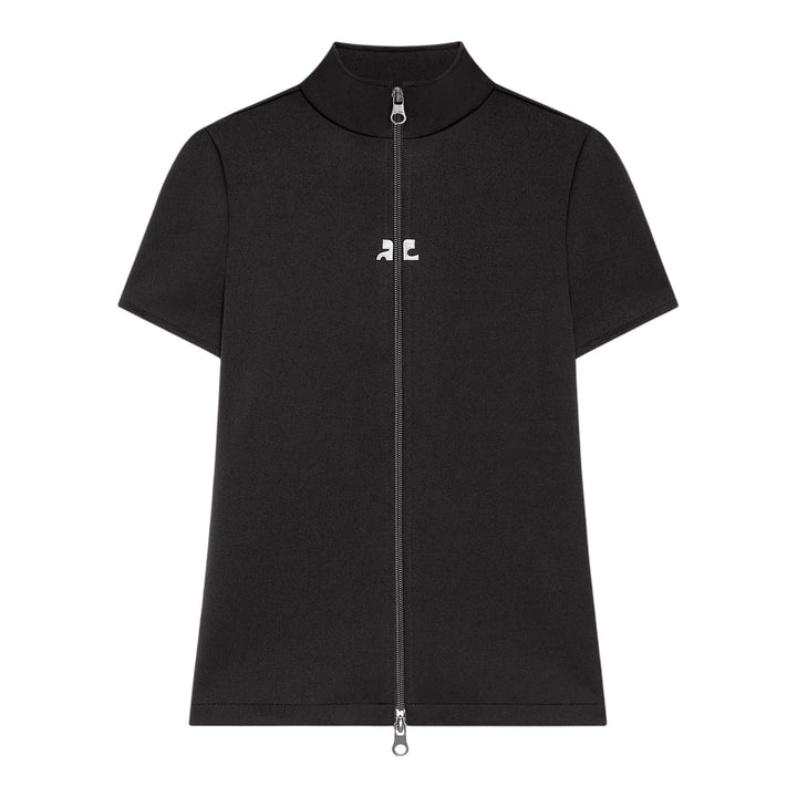 Club21 - courreges - Interlock Zipped Top - KNIT TOPS - Black