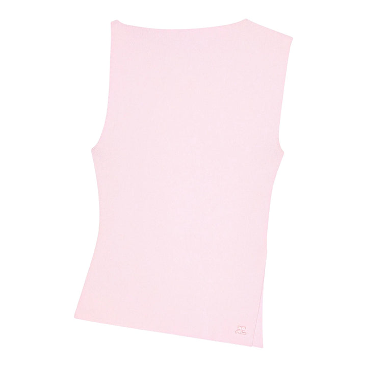 Club21 - courreges - Oblique Square Interlock Top - KNIT TOPS - Pink