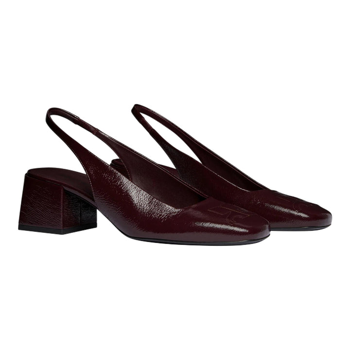 Club21 - courreges - Sling Back 50 Escarpins - FLAT SHOES - Burgundy