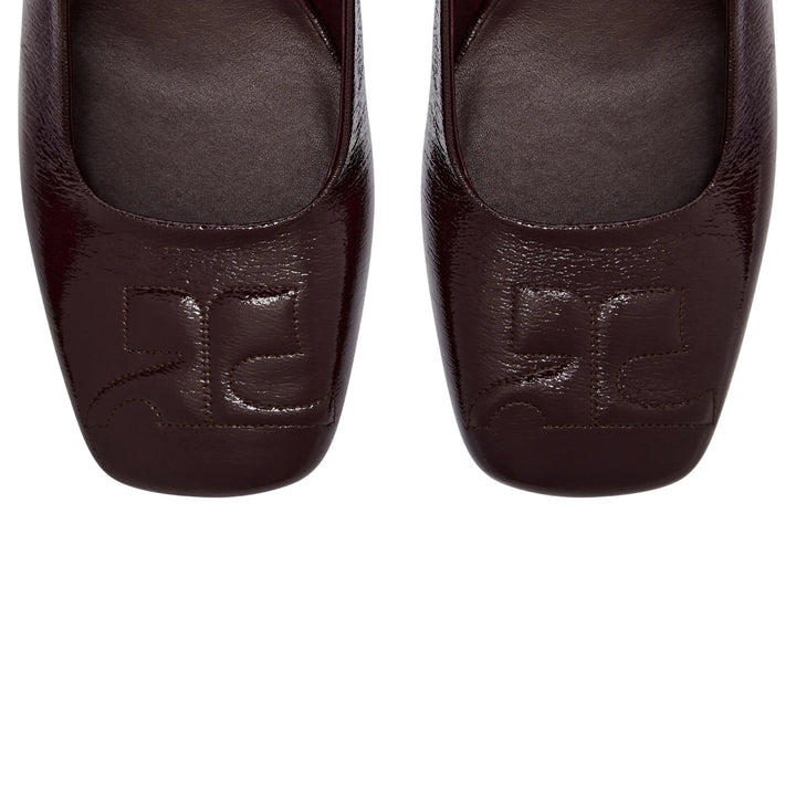 Club21 - courreges - Sling Back 50 Escarpins - FLAT SHOES - Burgundy