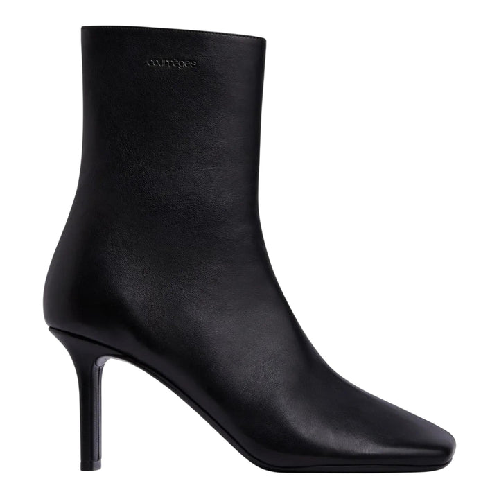 Club21 - courreges - Square Toe 80 Nappa Ankle Boots - BOOTS - Black