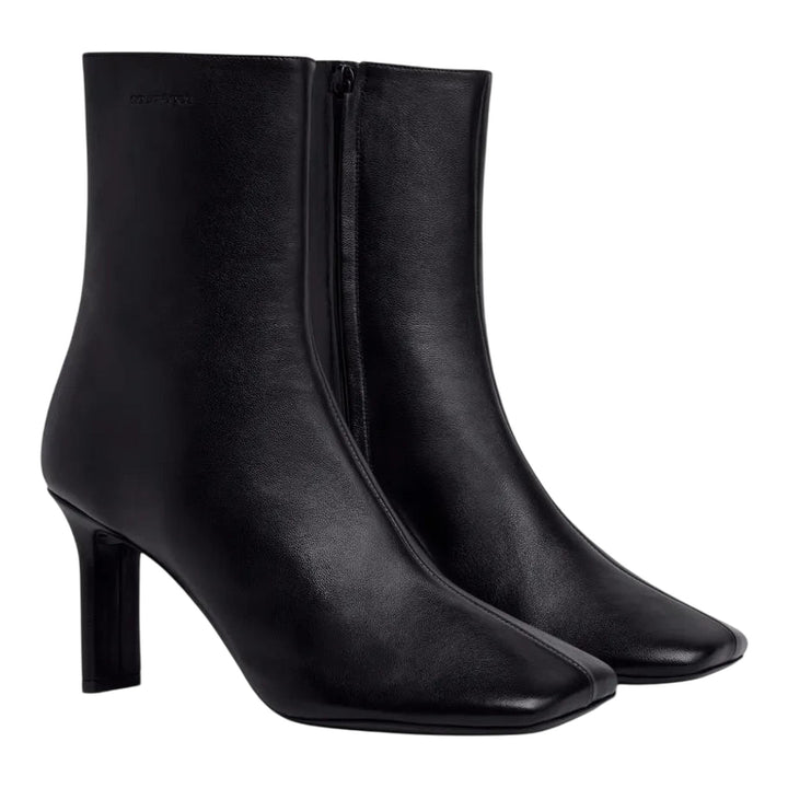 Club21 - courreges - Square Toe 80 Nappa Ankle Boots - BOOTS - Black