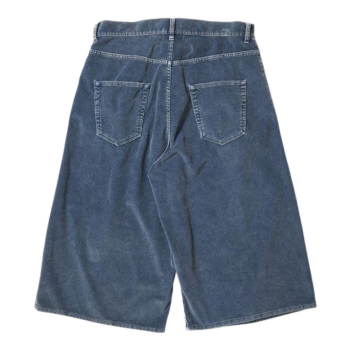 Club21 - doublet - Bone Applique Corduroy Cropped Shorts - SHORTS - Blue