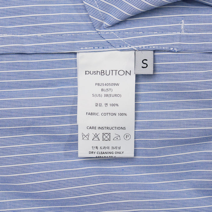 Club21 - pushBUTTON - Blue Stripe Layered Shirt Dress - BLOUSES - Blue