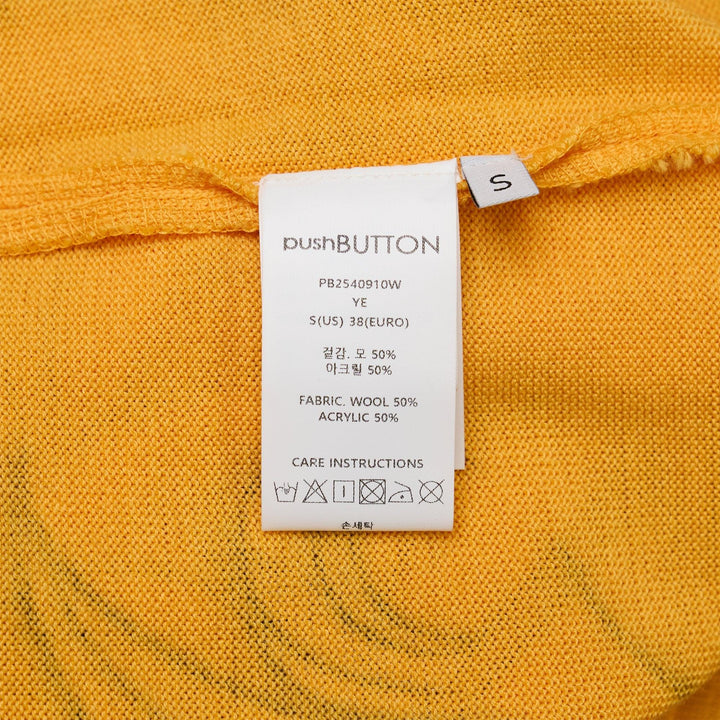 Club21 - pushBUTTON - Crying Girl Fitted Knit Top - KNIT TOPS - Yellow