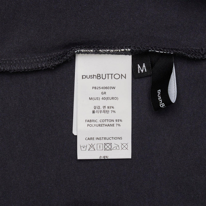 Club21 - pushBUTTON - Gray Brief Motif Jersey Top - BLOUSES - Grey