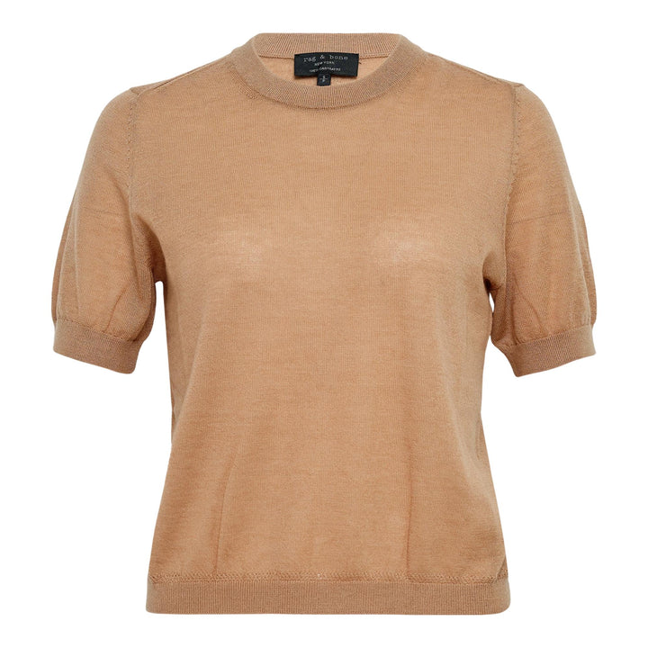Club21 - rag & bone - Adeline Lightweight Cashmere Tee - WOVEN TOPS - Brown