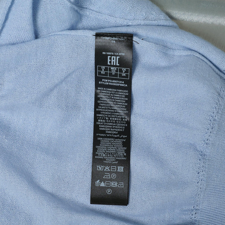 Club21 - rag & bone - Adeline Lightweight Cashmere Tee - WOVEN TOPS - Light Blue