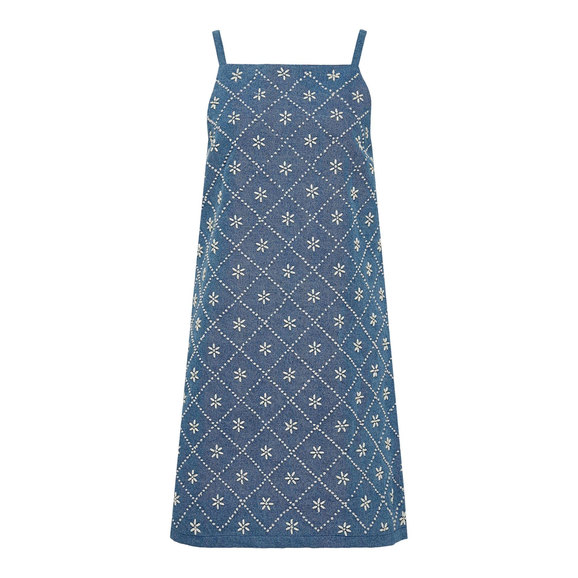 rag & bone Gentry Embellished Denim Dress | Blue | Size 0 rag & bone Gentry Embellished Denim Dress | Blue | Size 0