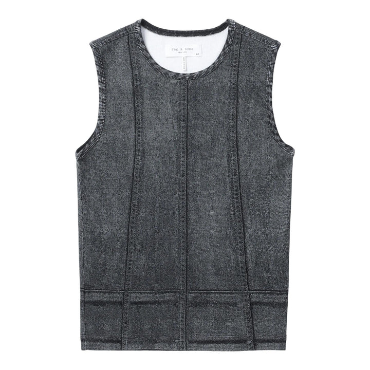 Club21 - rag & bone - Miramar Rib Muscle Tank Top - TANK TOPS - Black