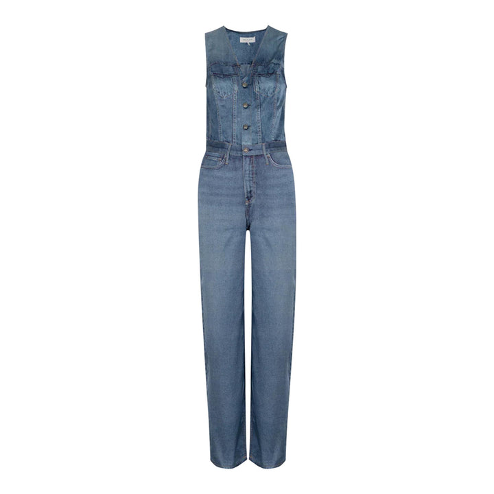 Club21 - rag & bone - Miramar Satin Sleeveless Jumpsuit - JUMPSUITS - Denim