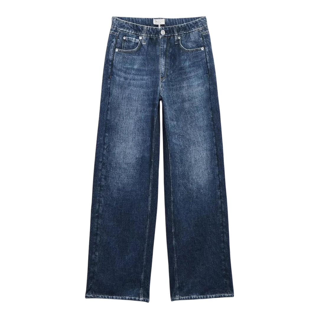 Club21 - rag & bone - Miramar Terry Wide Leg Pants - JEANS - Dark Blue
