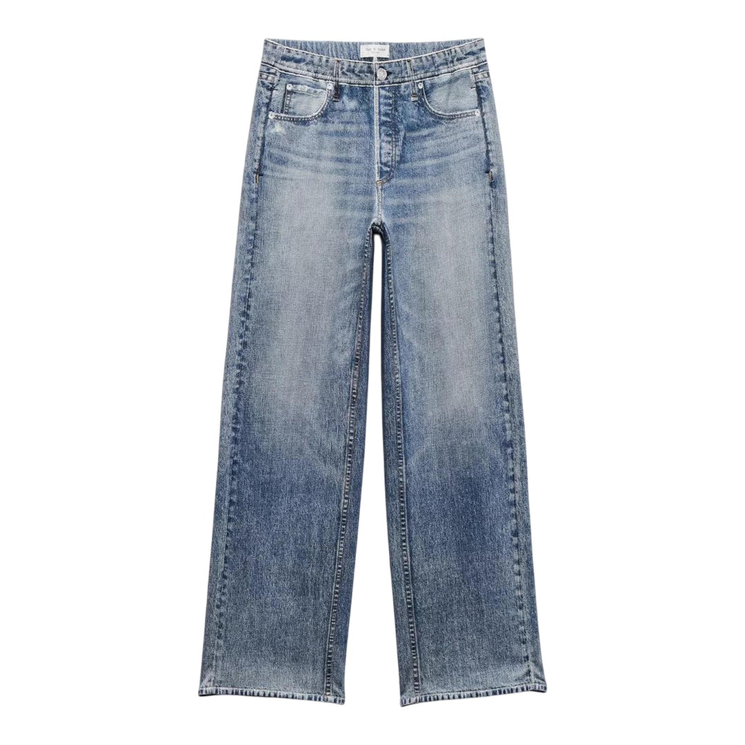 Club21 - rag & bone - Miramar Terry Wide Leg Pants - JEANS - Light Blue