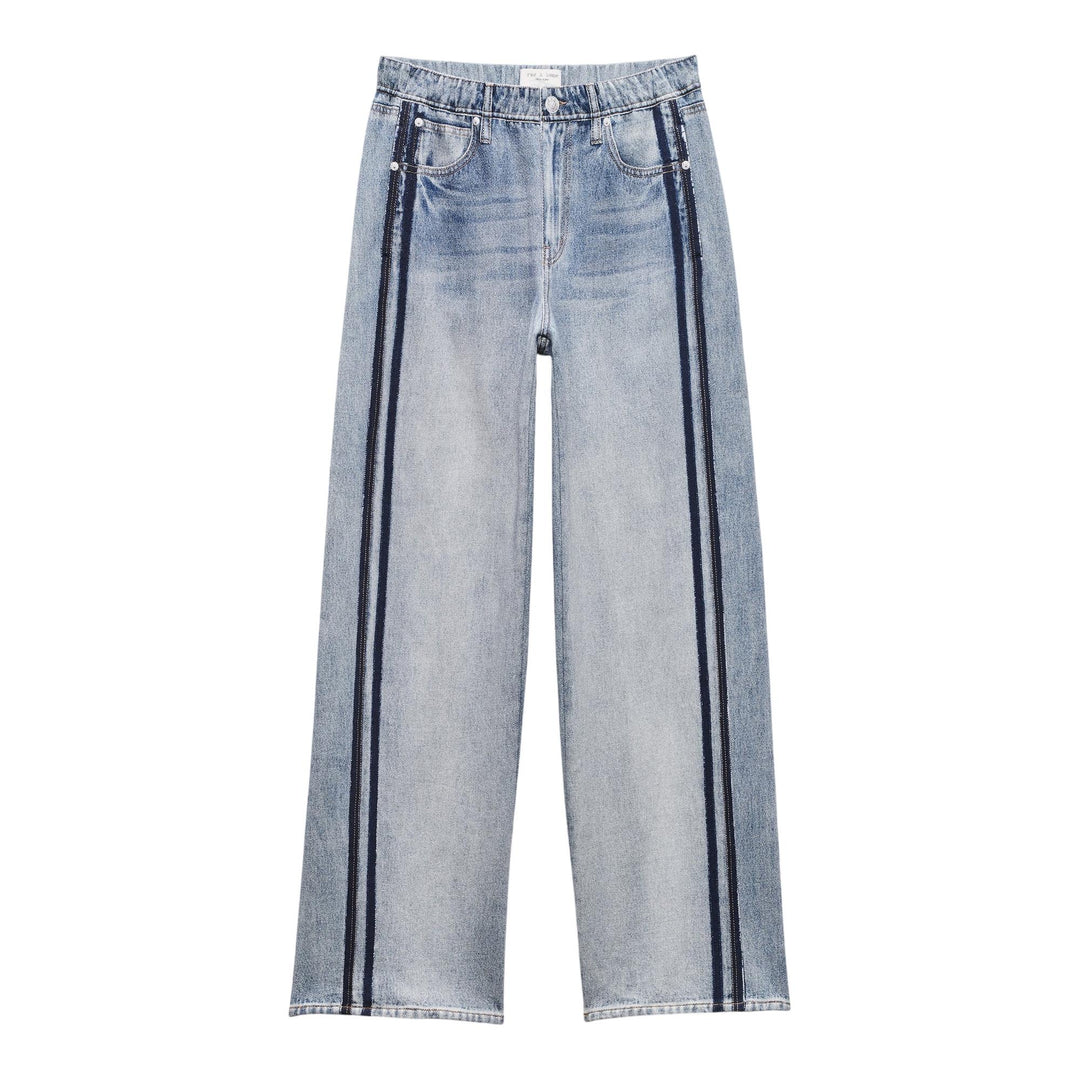 Club21 - rag & bone - Miramar Wide Leg Track Pant - JEANS - Denim
