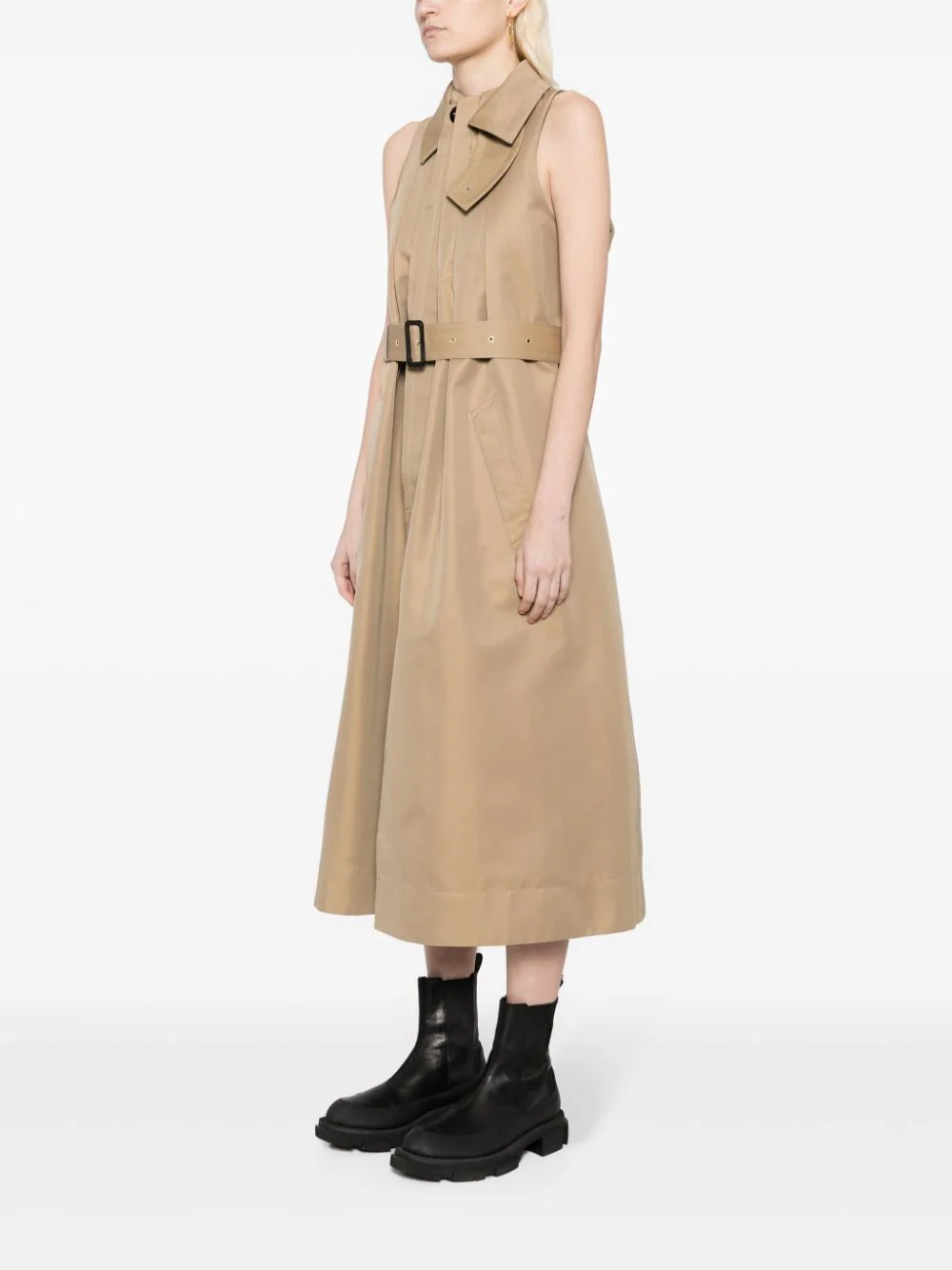 sacai-Cotton-Gabardine-Coat-Dress-Beige-3