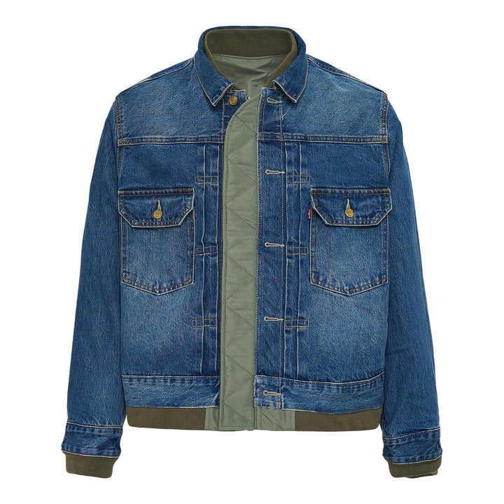 Club21 - sacai x Levi's - Levis Denim X Nylon Twill Blouson - BLOUSON - Khaki