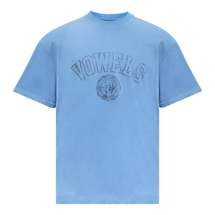 Club21 - vowels - Faded Collegiate Tee - TEES - Blue