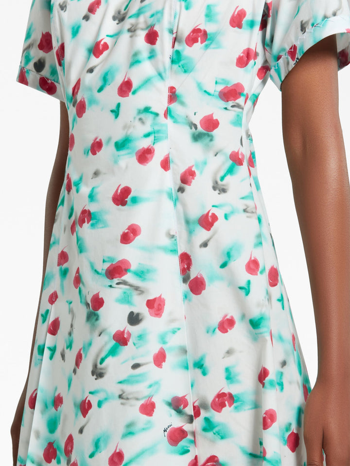 Lily White Print Dress