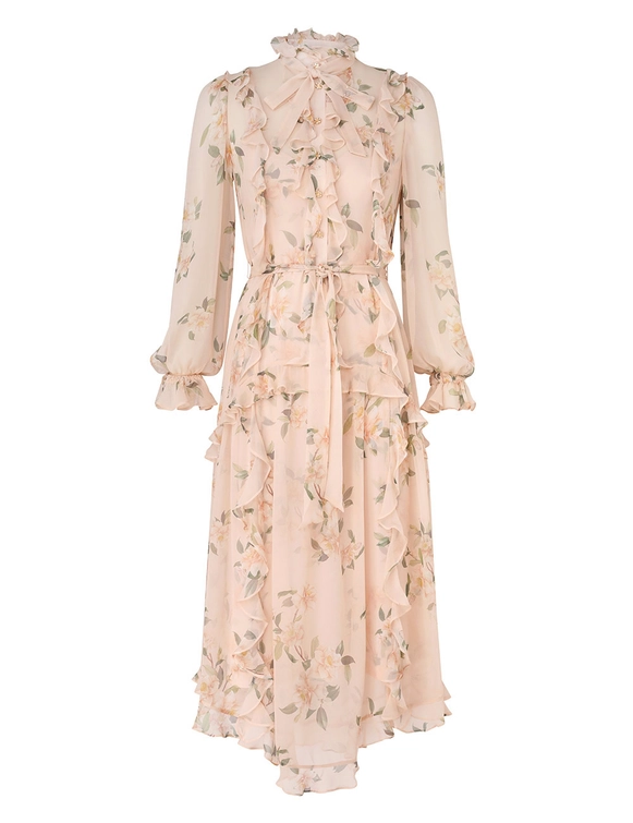 zimmermann natura floral midi dress Zimmermann Natura Corset Midi Dress in Kaleidoscope Garden