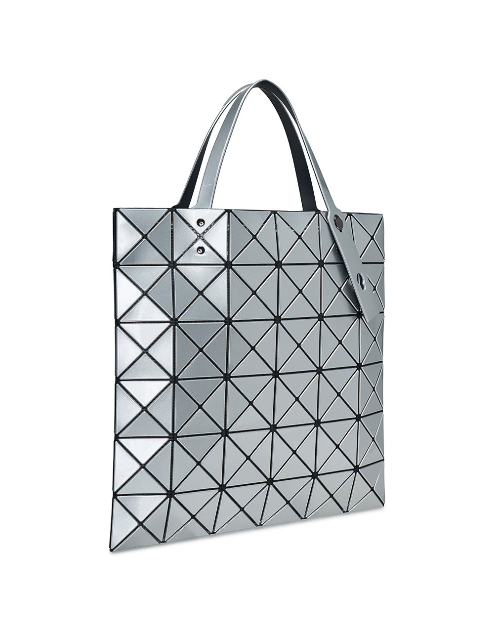 BAO BAO ISSEY MIYAKE Lucent Basic Tote 6X6 Silver Silver 2