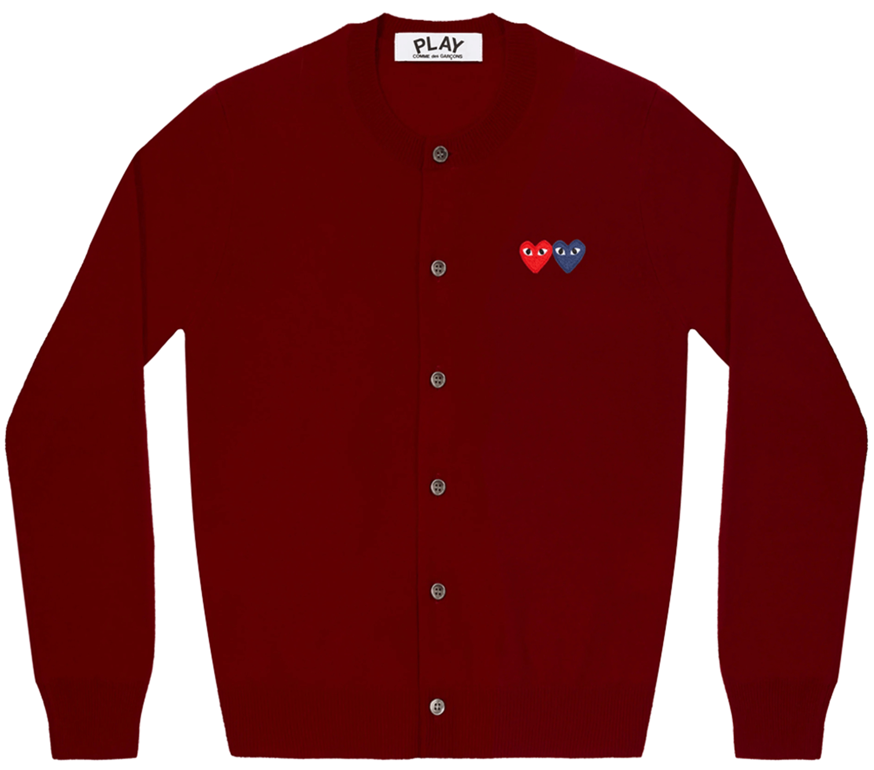 COMME DES GARCONS PLAY (Women) store Red Heart Wool Cardigan