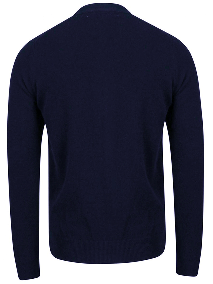 COMME-des-GARCONS-PLAY-Red-Emblem-Crewneck-Sweater-Men-Navy-2
