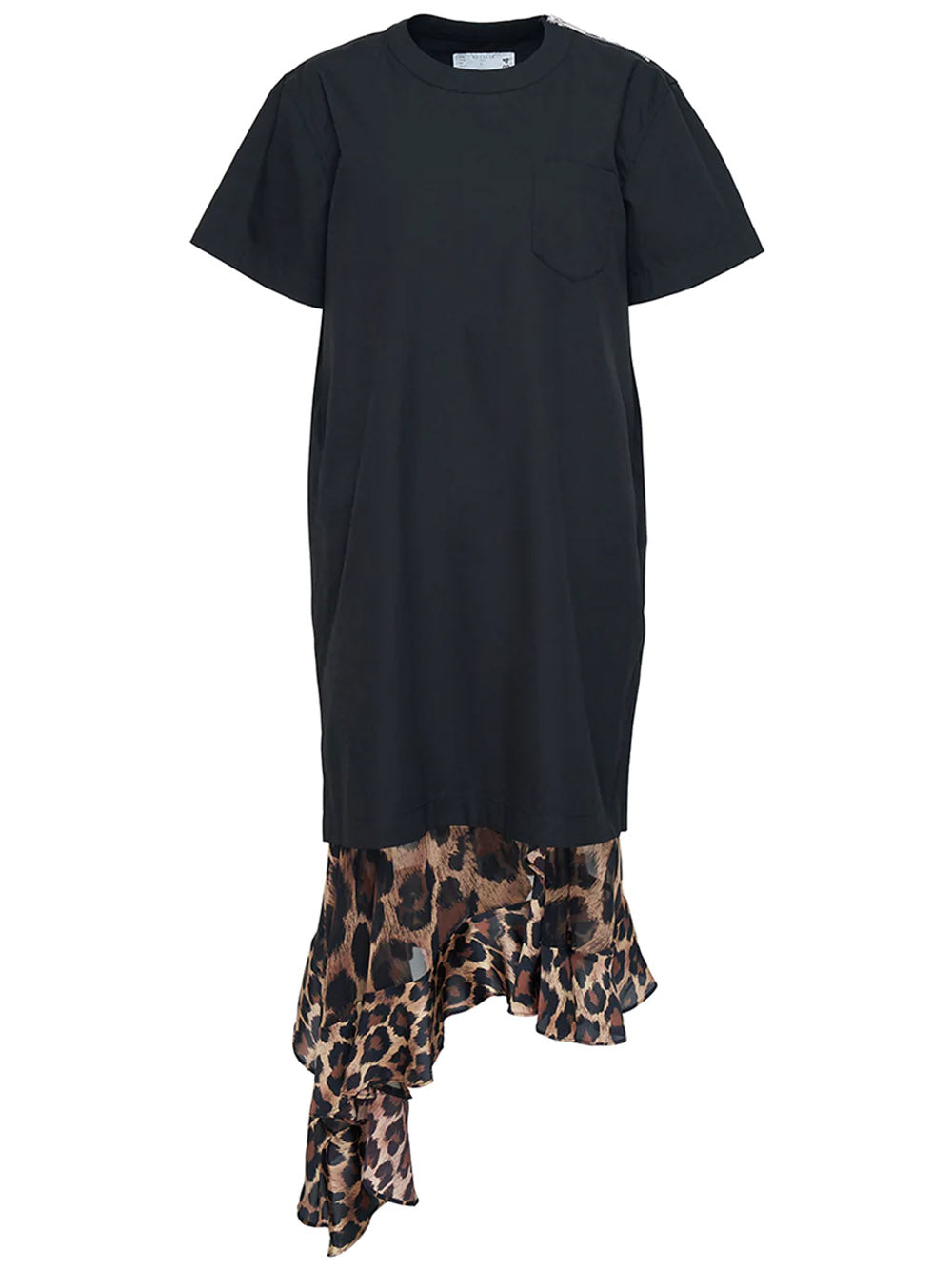 Leopard Print Asymmetrical Dress (Beige) – Club21.com
