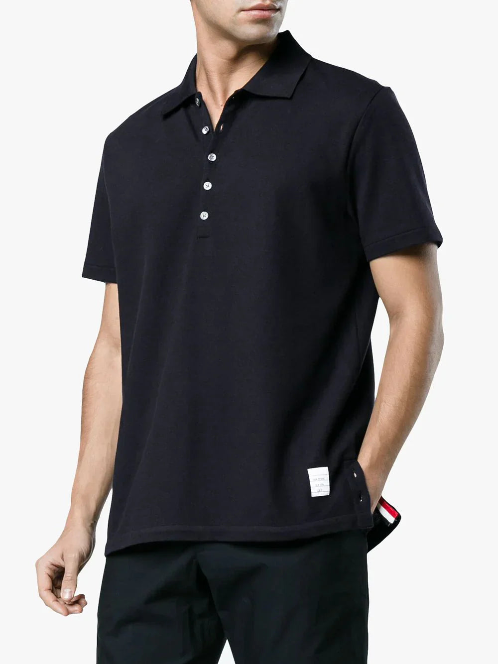 Classic Pique Stripe Relaxed Polo Men