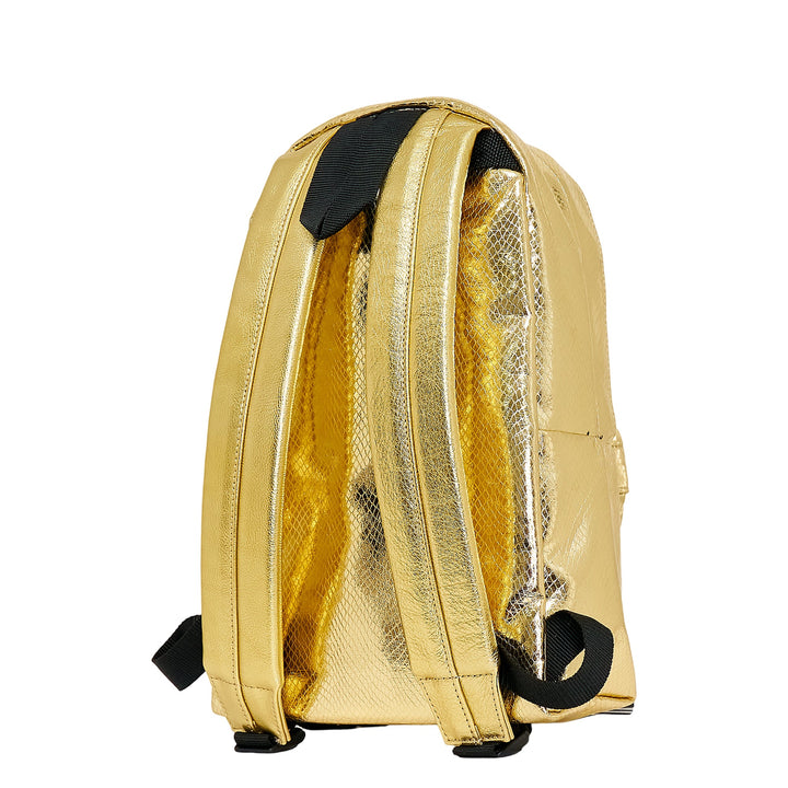 Mock Snake Embossed Backpack