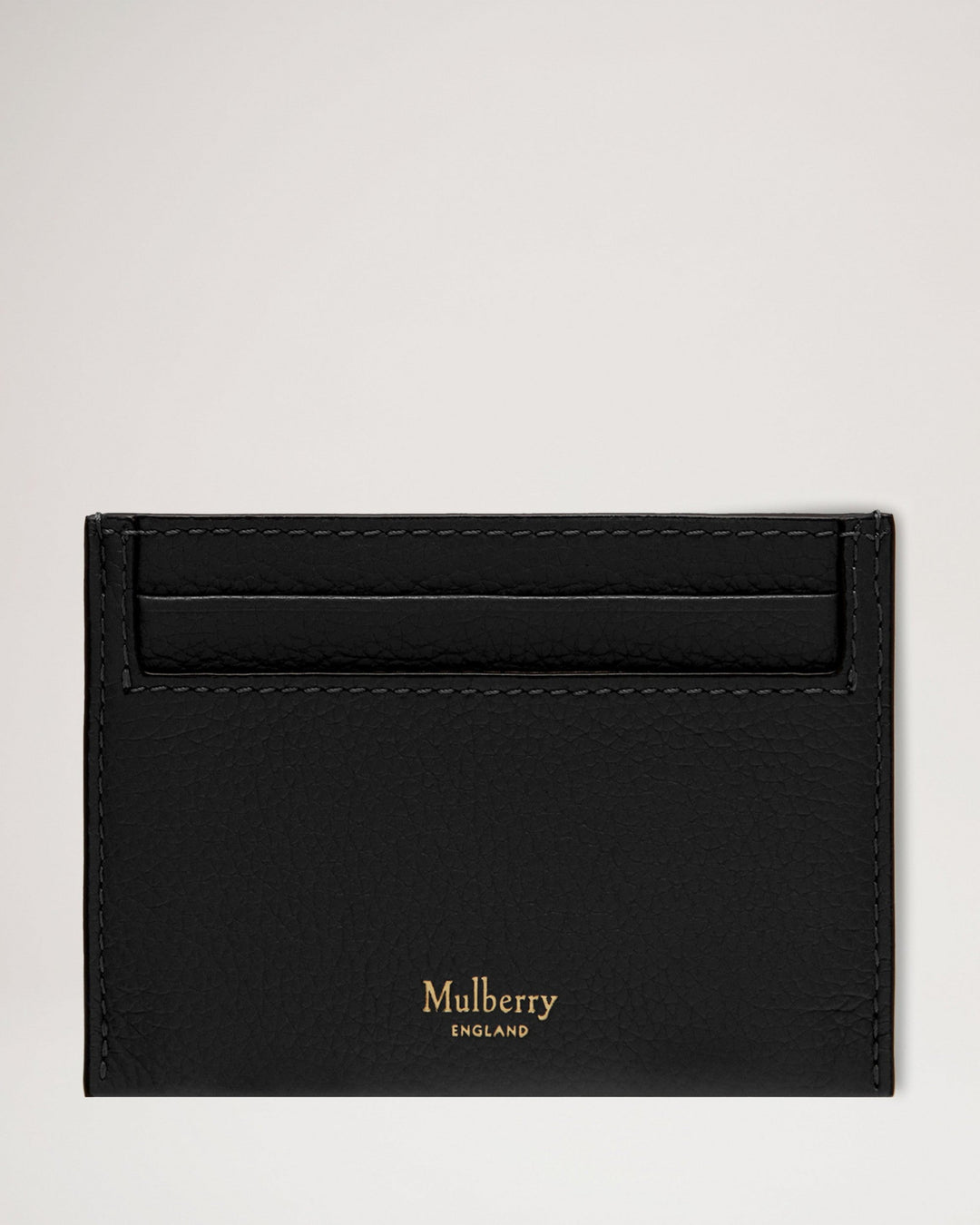 Credit Card Slip Black Small Classic Grain