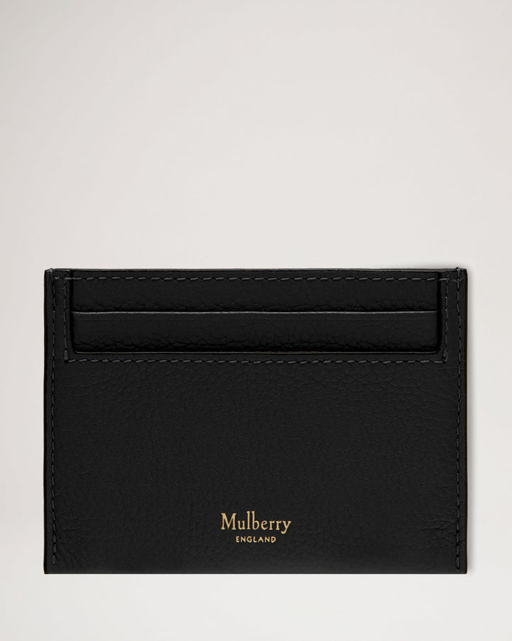 Credit Card Slip Black Small Classic Grain