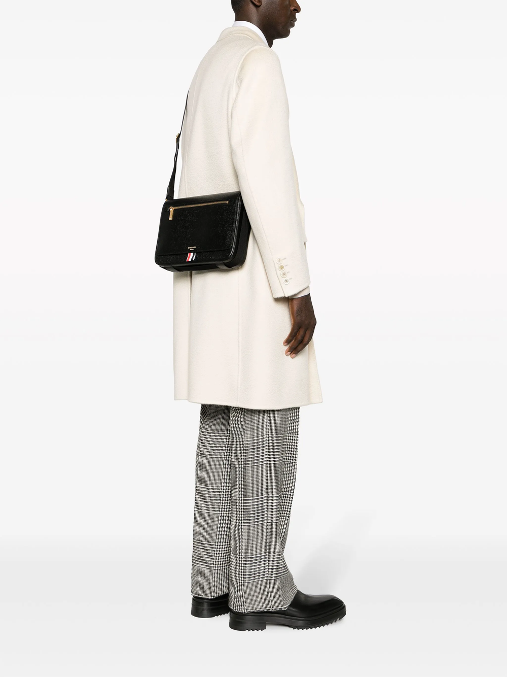 Thom Browne Pebble Grain Reporter Bag - view 2