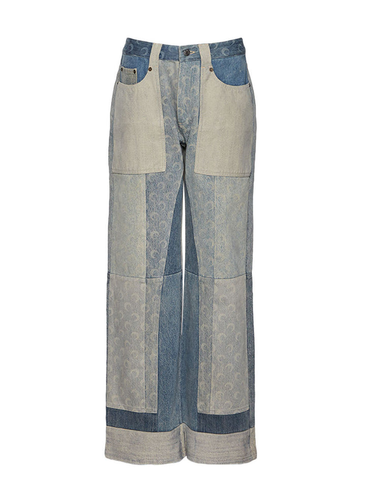 Regenerated Denim Wide Leg Pants