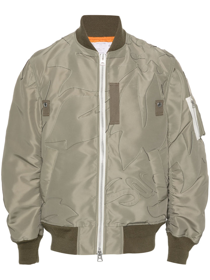 Nylon Twill Embroidered Patch Blouson