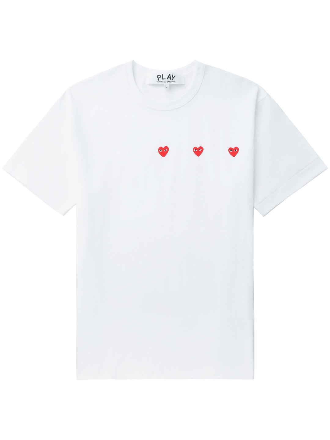 Horizontal 3 Heart Short Sleeve Tee Unisex