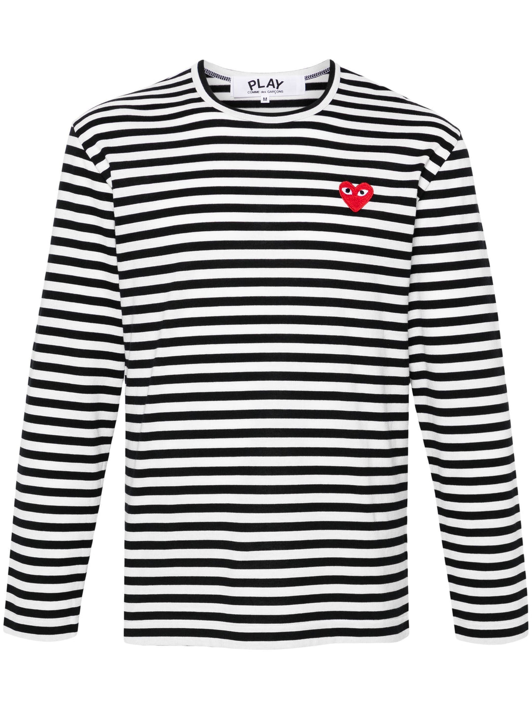 Long Sleeve Stripes With Red Emblem Tee Unisex