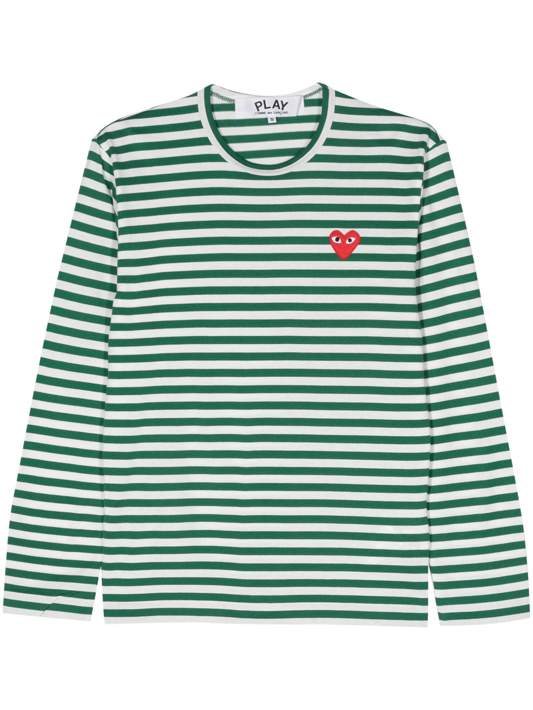 Long Sleeve Stripes With Red Emblem Tee Unisex