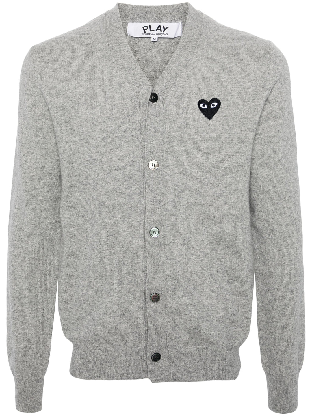 V-Neck Cardigan Black Emblem Unisex